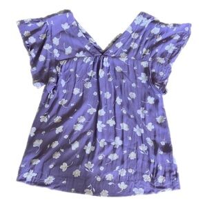Lavender Floral Top